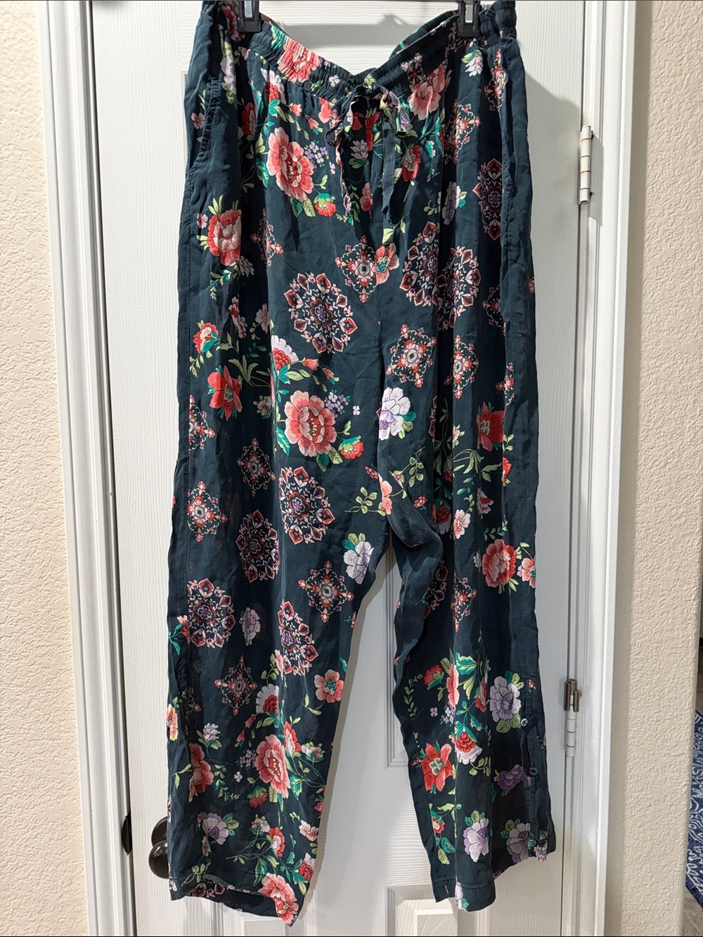 Johnny Was Vega /arden Floral Medallion Wide-Leg Pants 1X